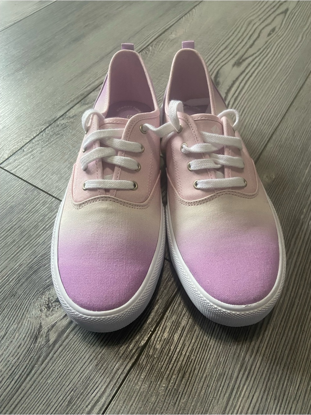 Sperry Women's Pink to Lavender Ombre Canvas Sneakers